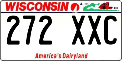 WI license plate 272XXC