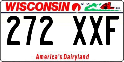WI license plate 272XXF