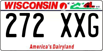 WI license plate 272XXG