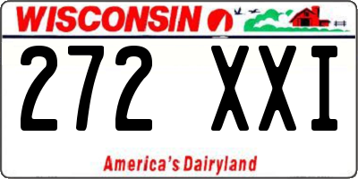 WI license plate 272XXI