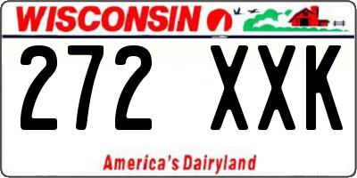 WI license plate 272XXK
