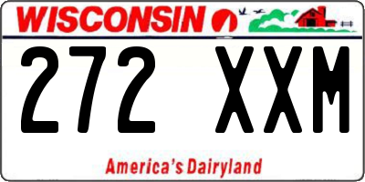 WI license plate 272XXM
