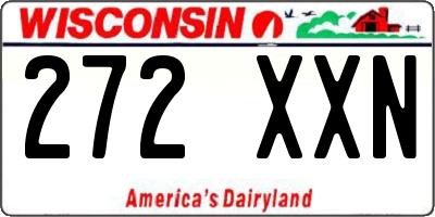 WI license plate 272XXN