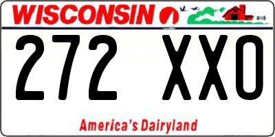 WI license plate 272XXO