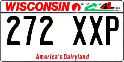 WI license plate 272XXP