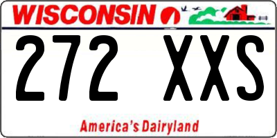 WI license plate 272XXS
