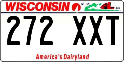 WI license plate 272XXT