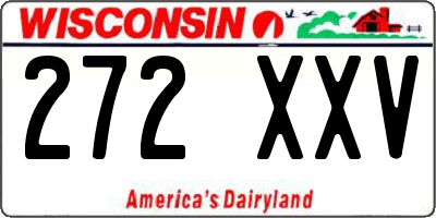 WI license plate 272XXV