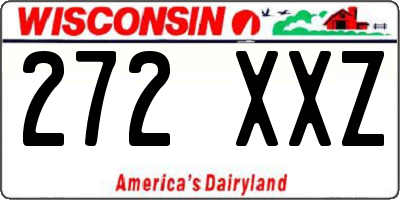 WI license plate 272XXZ