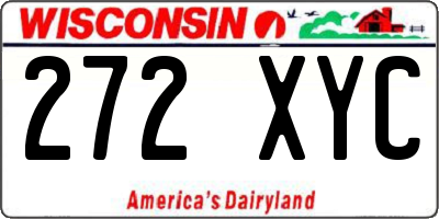 WI license plate 272XYC