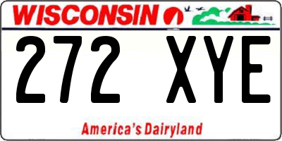 WI license plate 272XYE