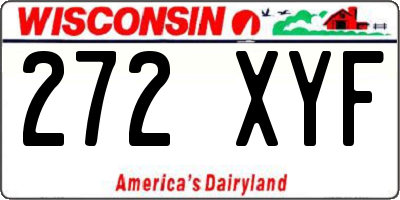 WI license plate 272XYF