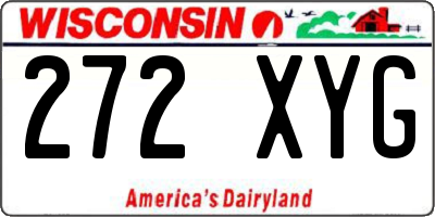 WI license plate 272XYG