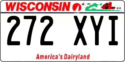 WI license plate 272XYI