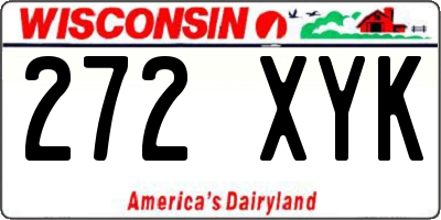 WI license plate 272XYK