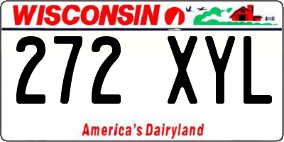 WI license plate 272XYL