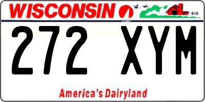 WI license plate 272XYM