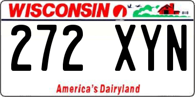 WI license plate 272XYN