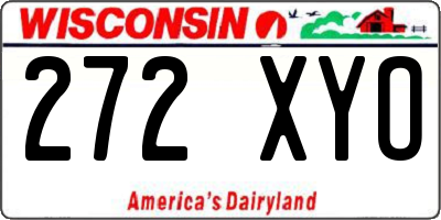 WI license plate 272XYO
