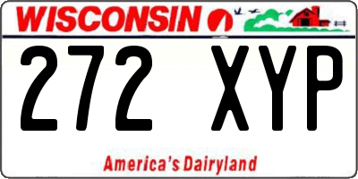 WI license plate 272XYP