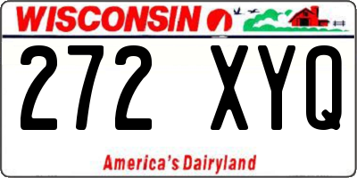 WI license plate 272XYQ