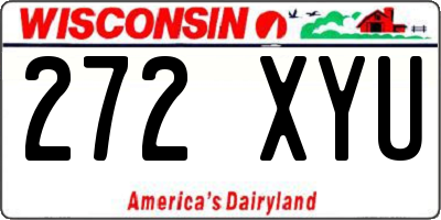 WI license plate 272XYU