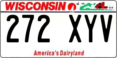 WI license plate 272XYV