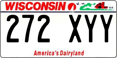 WI license plate 272XYY