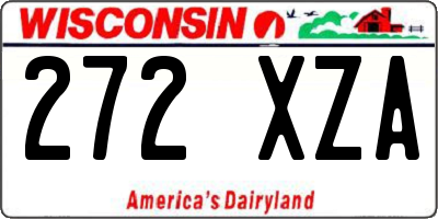 WI license plate 272XZA