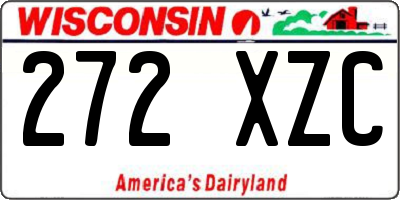 WI license plate 272XZC