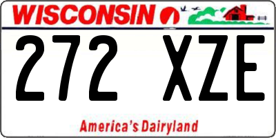 WI license plate 272XZE