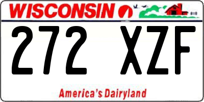 WI license plate 272XZF