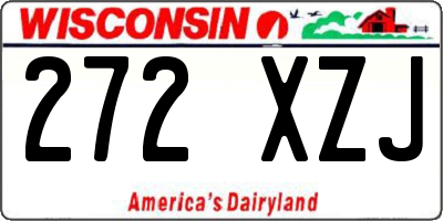 WI license plate 272XZJ