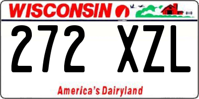 WI license plate 272XZL