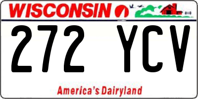 WI license plate 272YCV