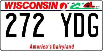 WI license plate 272YDG