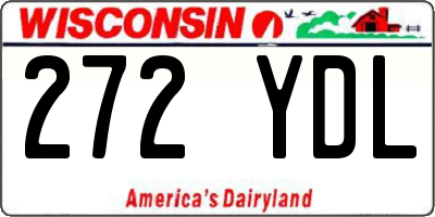 WI license plate 272YDL