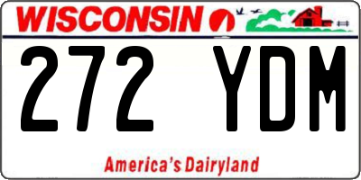 WI license plate 272YDM