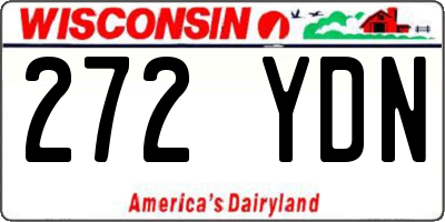WI license plate 272YDN