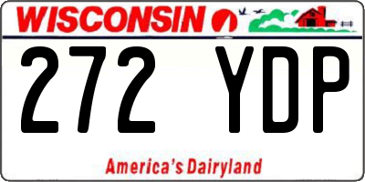 WI license plate 272YDP