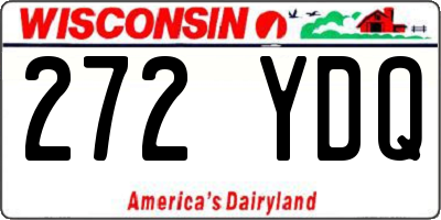 WI license plate 272YDQ