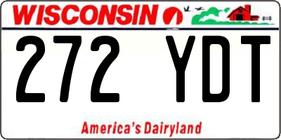 WI license plate 272YDT