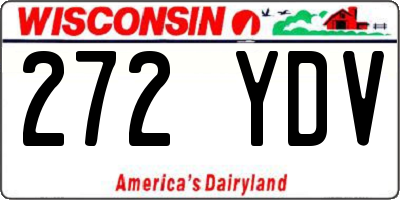 WI license plate 272YDV