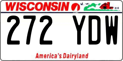WI license plate 272YDW