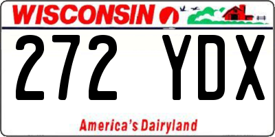 WI license plate 272YDX