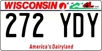 WI license plate 272YDY