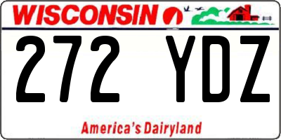 WI license plate 272YDZ