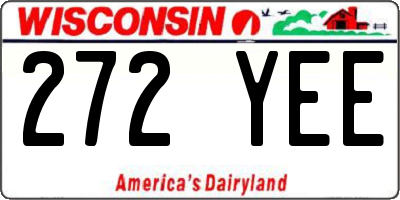 WI license plate 272YEE