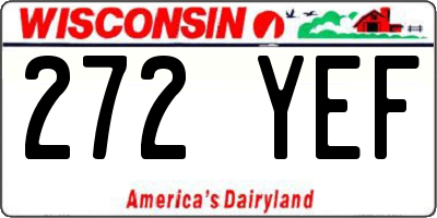 WI license plate 272YEF