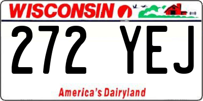 WI license plate 272YEJ